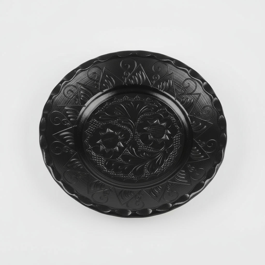 Black Corund Ceramic Decorative Plate