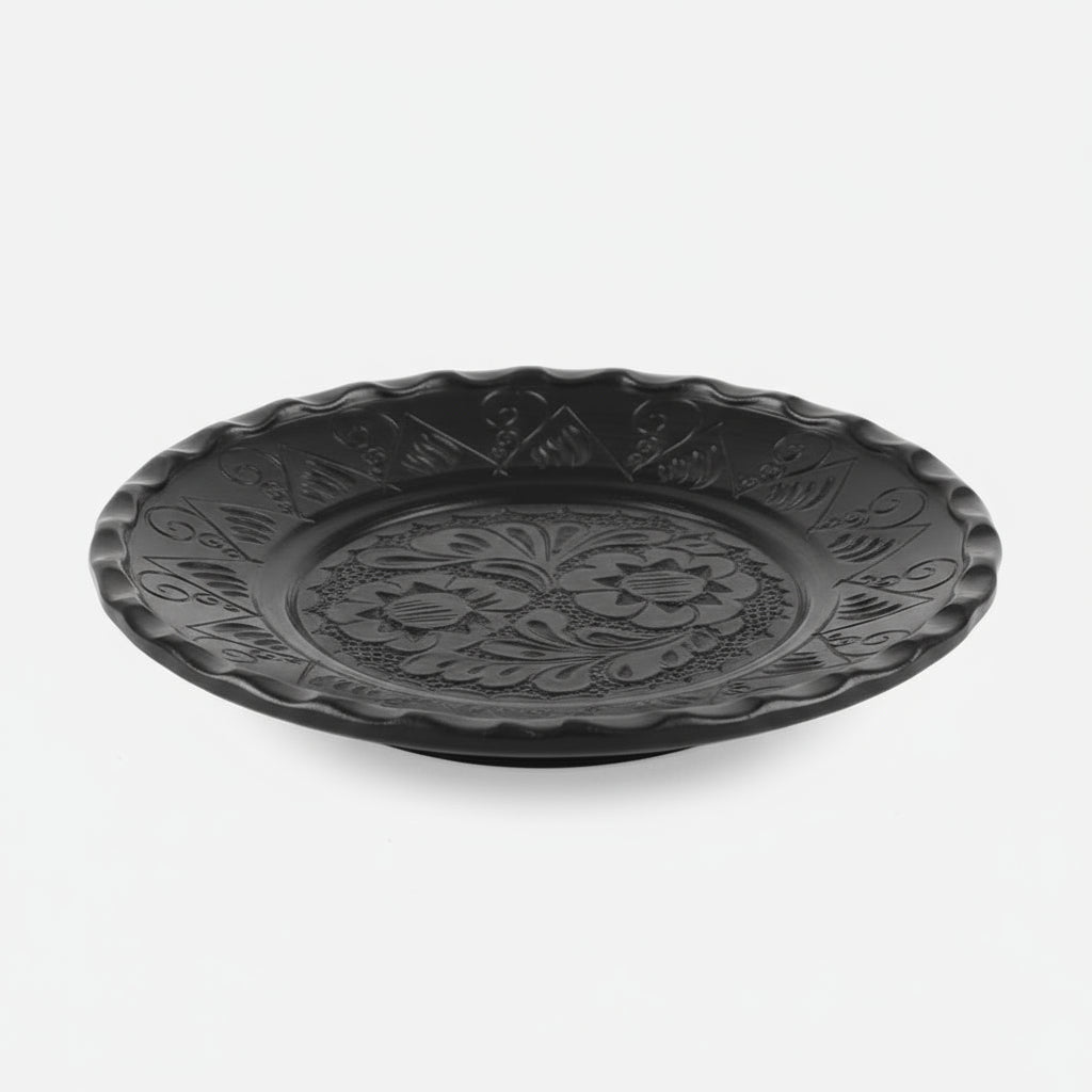 Black Corund Ceramic Decorative Plate