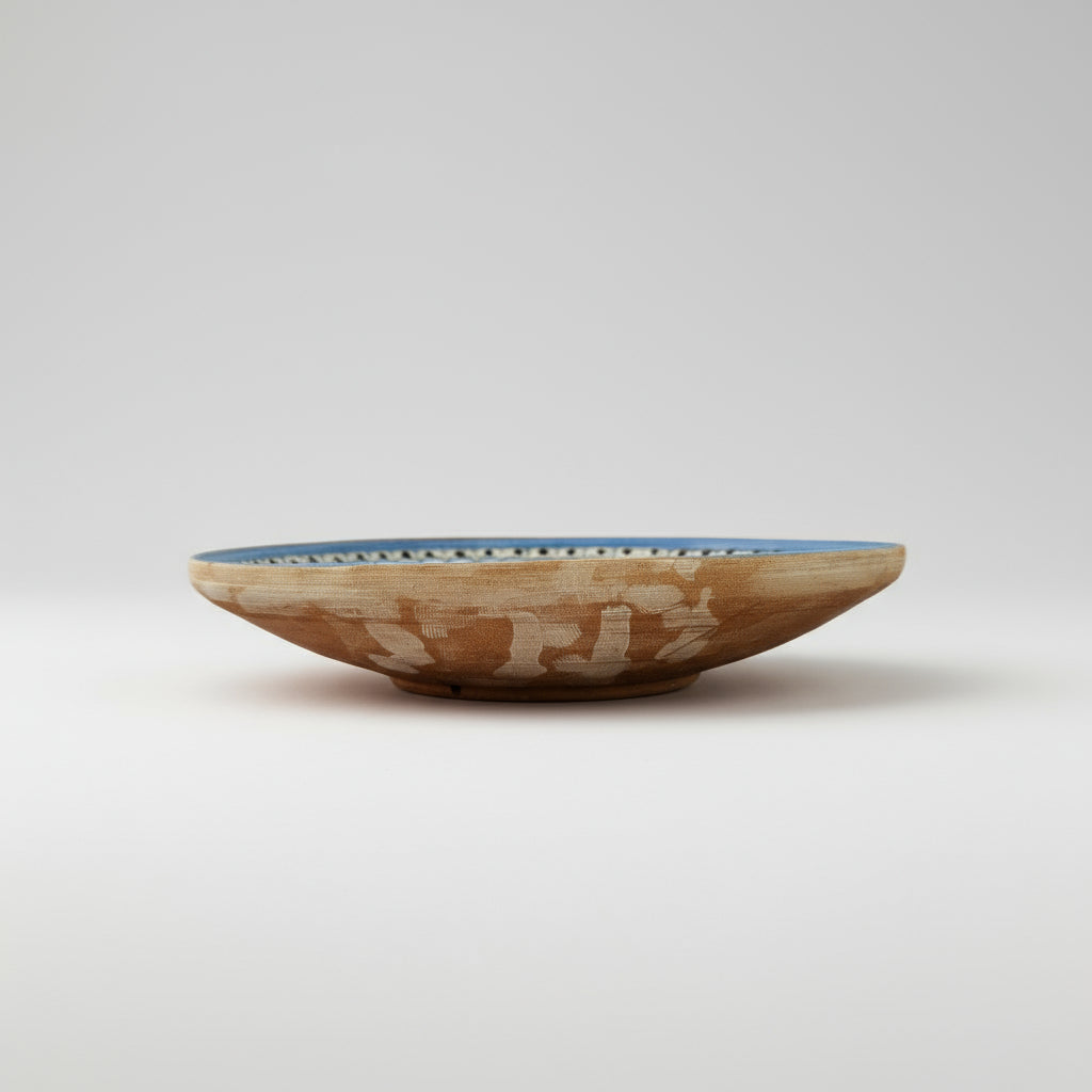 Horezu Blue Peacock Ceramic Plate