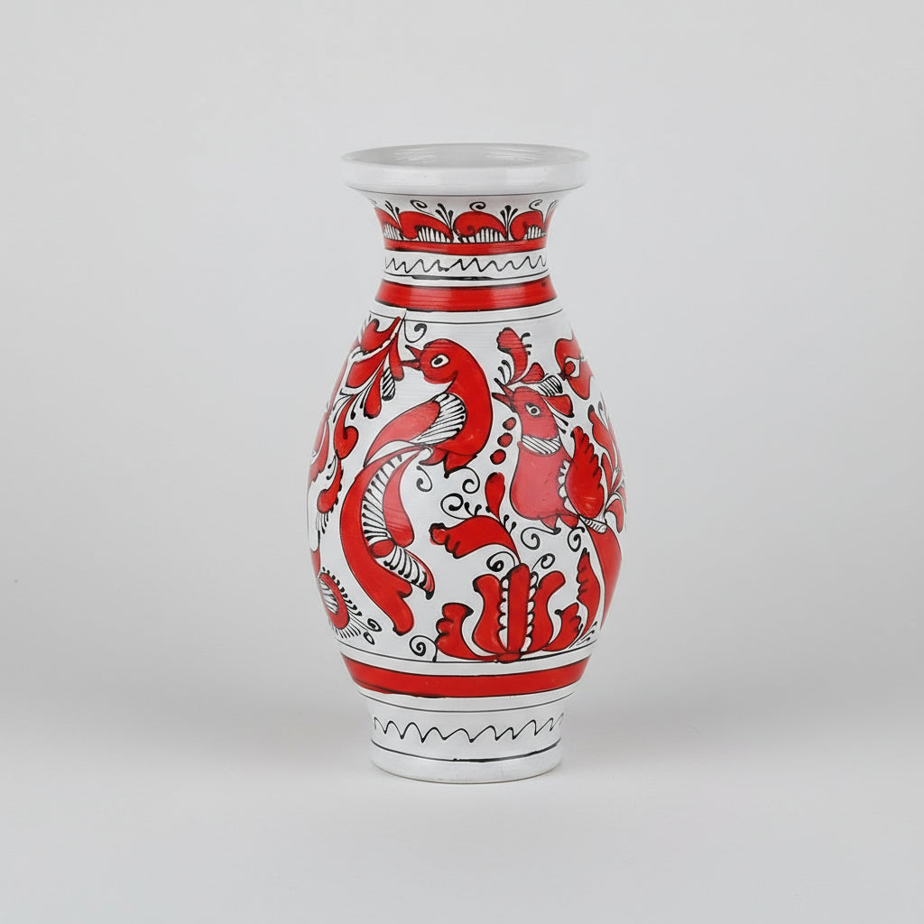 Red Corund Ceramic Vase