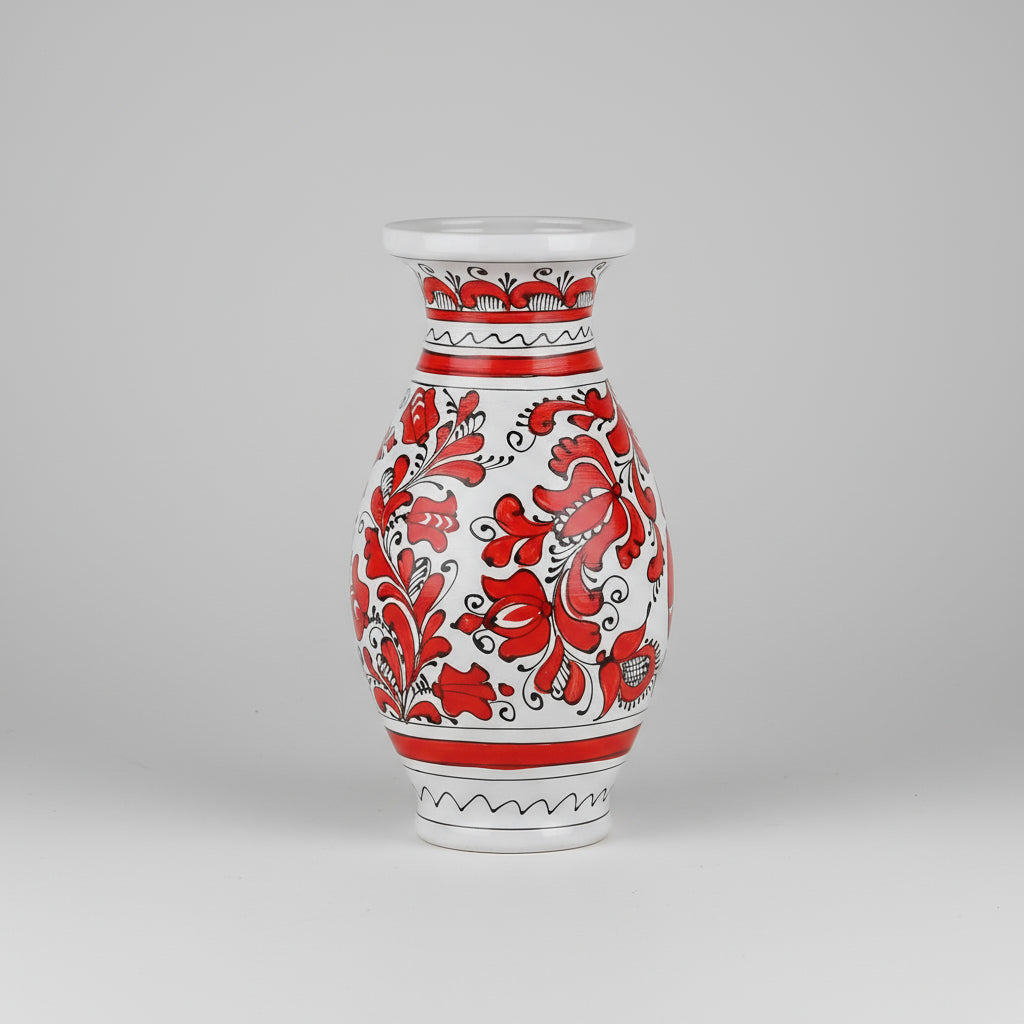 Red Corund Ceramic Vase