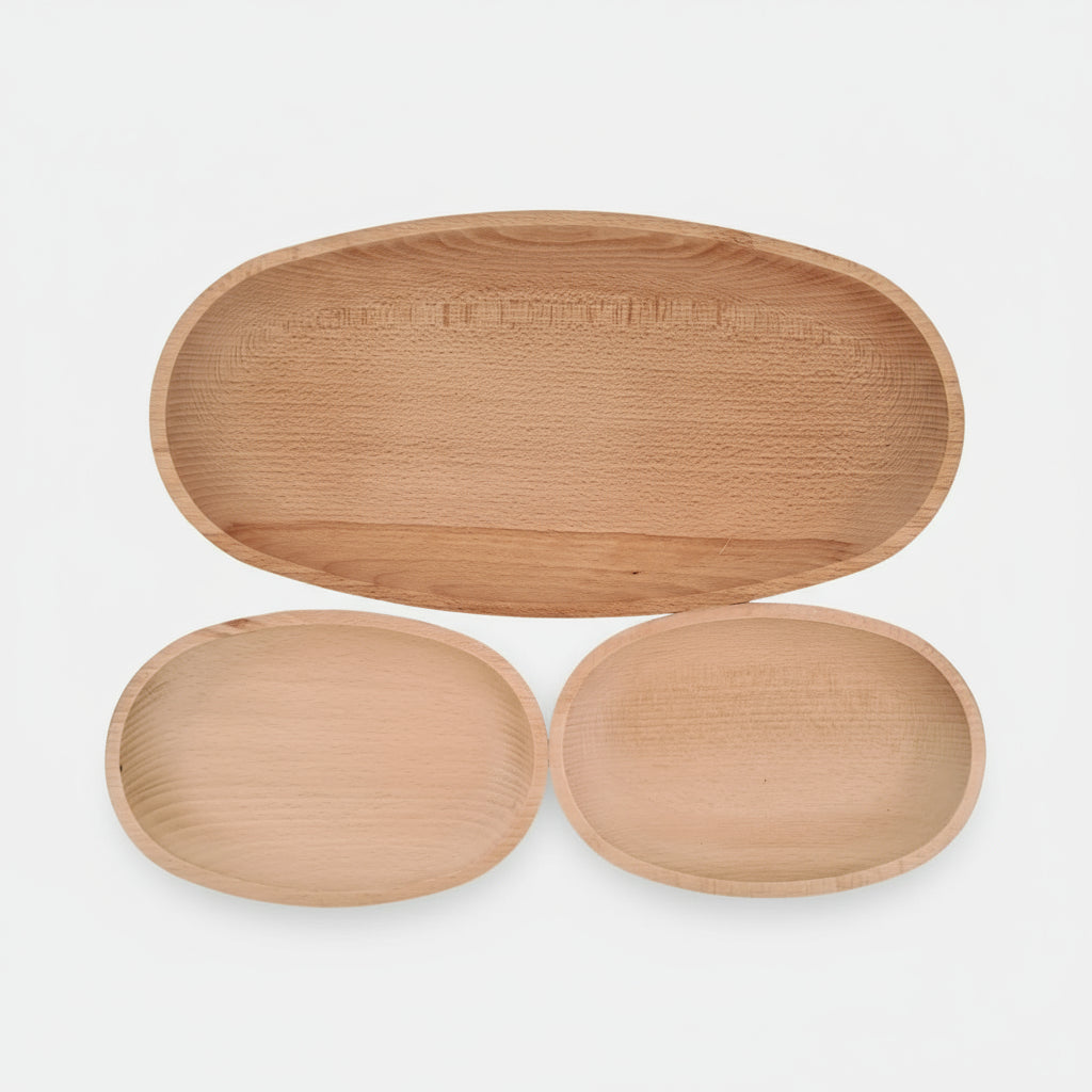 Oval Wooden Serving Set
