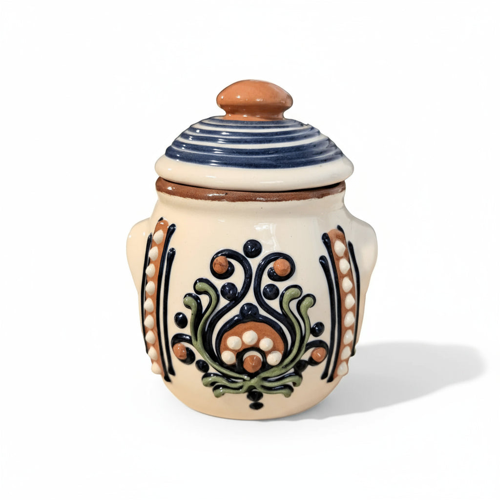 Bledea Baia Mare Hand-Painted Ceramic Candy Box